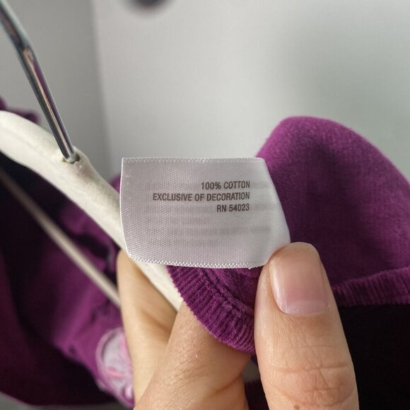 Old Navy Girls 4T Corduroy Long Sleeve Purple Dress With Floral Embroidery - Picture 4 of 6